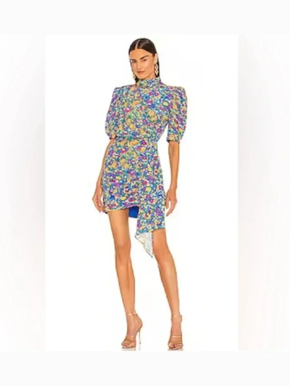Saylor Vivienne Saylor x REVOLVE Ruched Puff Sleeve Mini Dress L - Picture 7 of 11